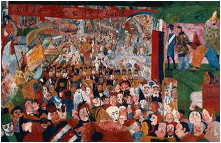 James Ensor, L'Entrata di Cristo a Bruxelles James Ensor, L'Entrata di Cristo a Bruxelles