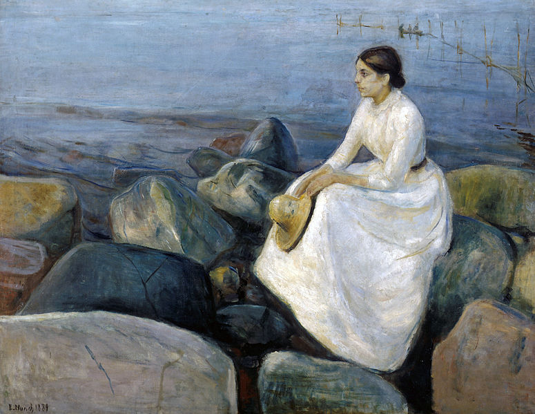 Edvard Munch - Summer night, Inger on the beach (1889) Edvard Munch - Summer night, Inger on the beach (1889)