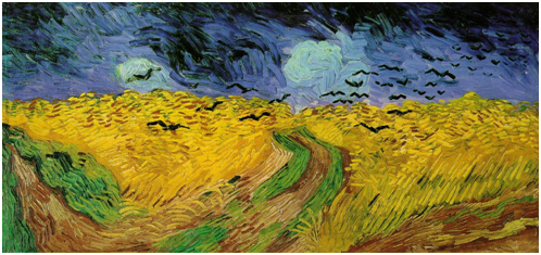 Campo di grano con volo di corvi, Vincet Van Gogh Campo di grano con volo di corvi, Vincet Van Gogh