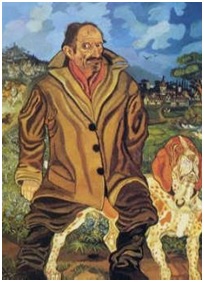 Antonio Ligabue, Autoritratto con cane